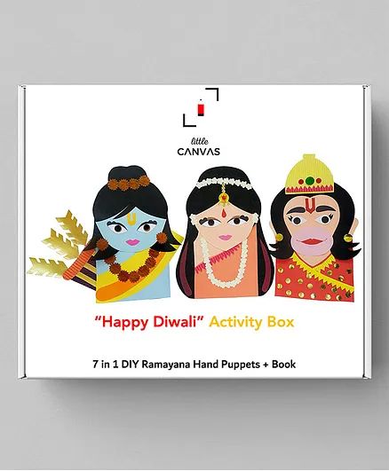 Little Canvas 7 in 1 Happy Diwali Activity Box - Multicolour