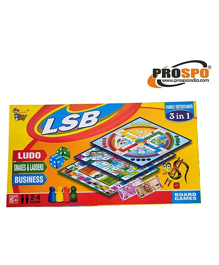 PROSPO 3 in 1 Combo Pack of Board Game - Multicolor