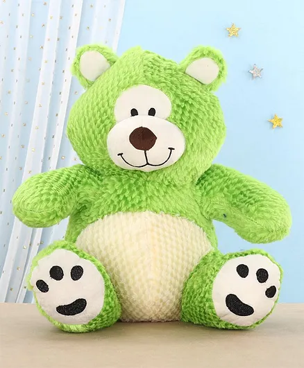 Play Toons Teddy Bear Soft Toy Green - Height 36 cm