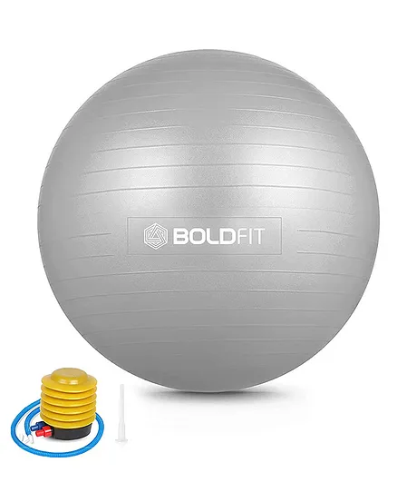 Boldfit Gym Ball with Pump - Grey