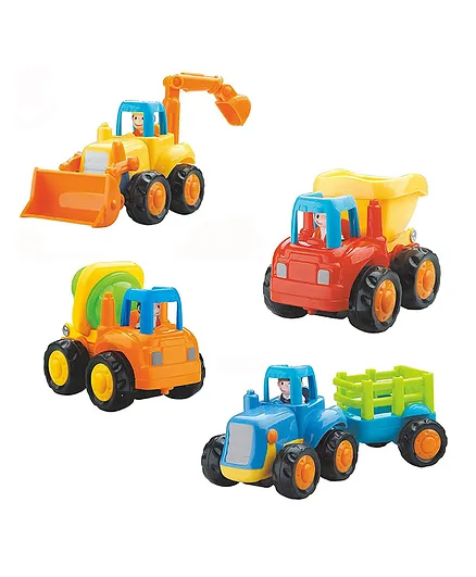 VGRASSP Friction Powered Automobile Toys Pack of 4 - Multicolour