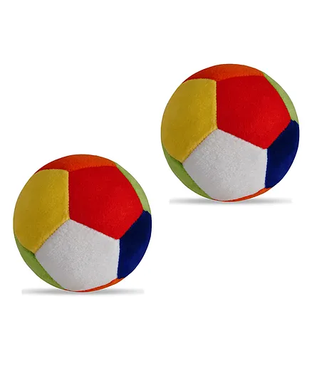 VGRASSP Plush Rattle Balls Pack of 2 - Multicolour