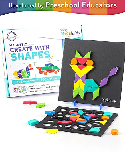Intelliskills STEAM Series Magnetic Create with Shapes - 300+ Patterns