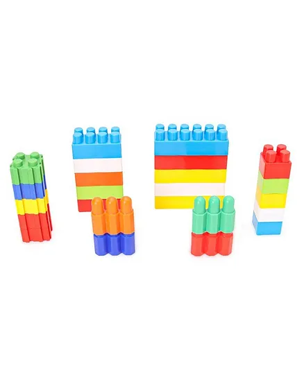 Little Fingers 6-in-1 Jumbo Building Blocks Multicolor - 120 Pieces
