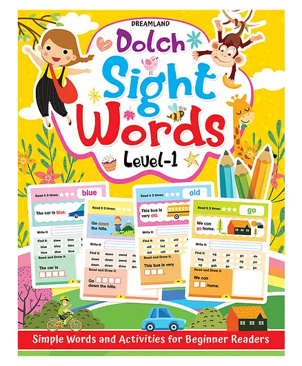 Dreamland Dolch Sight Words Level 1- Simple Words and Activities for Beginner Readers