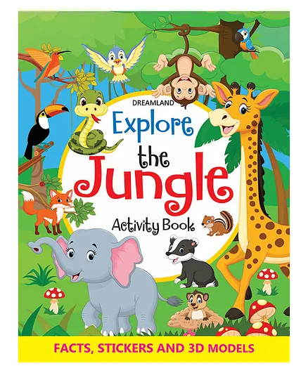 Dreamland Explore the Jungle Activity Book with Stickers and 3D Models