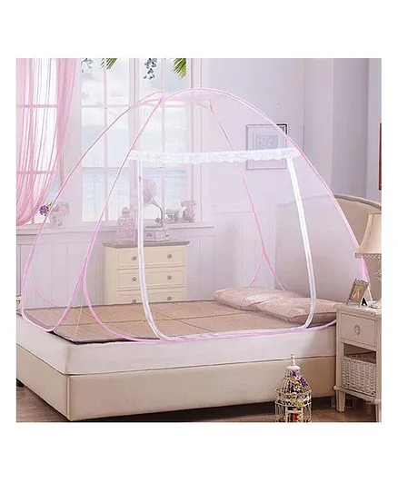 Fabura Foldable Mosquito Net For King Size Bed - Pink