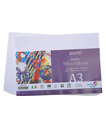 Brustro A3 Artists Mixed Media Paper - 18 Sheets