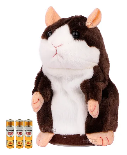 Fiddlerz Battery Operated Talking Mouse - Brown