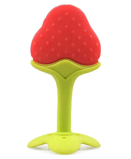 Enorme Silicone Strawberry Shape Teether - Multicolour