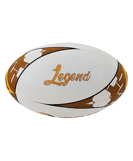 Rmax Legend 4 Ply Synthetic Rubber Rugby Ball Size 5 - Multicolour