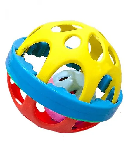 New Pinch Colorful Rattle Ball Toy - Multicolour