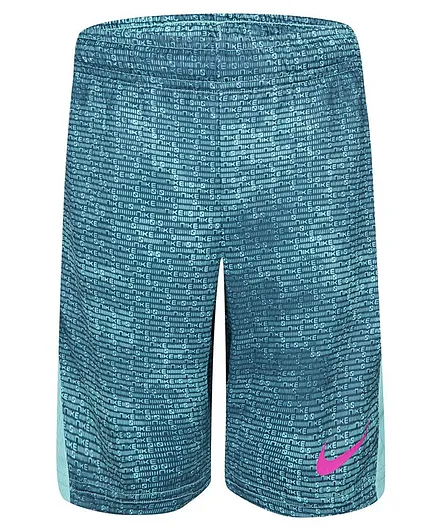 Nike All Over Geometric Print Shorts - Light Blue