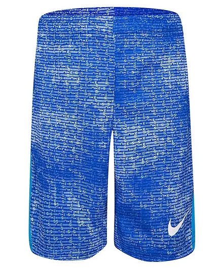 Nike All Over Geometric Print Shorts - Blue
