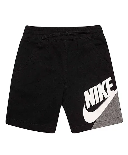 Nike French Logo Print Shorts - Black