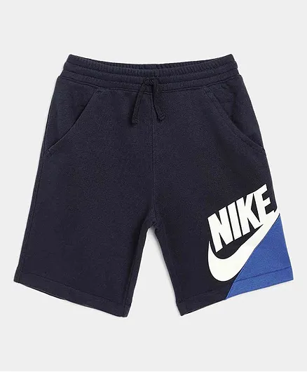Nike French Logo Print Shorts - Navy Blue