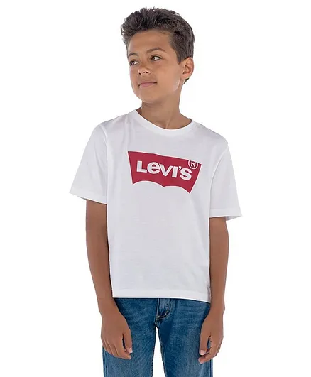 Levi's Half Sleeves Logo Printed Tee - White