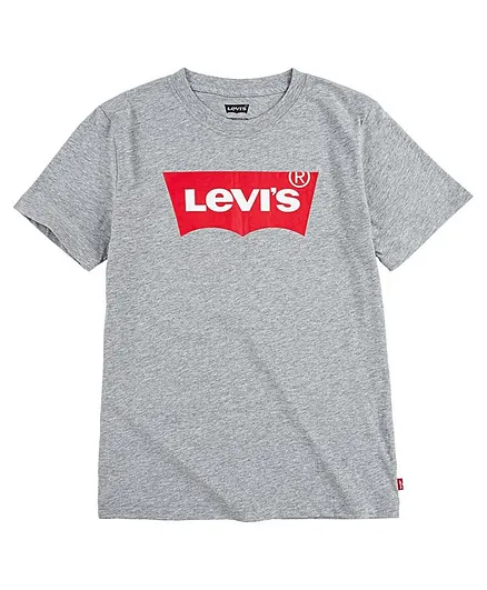 Levi's Half Sleeves Logo Printed Tee - Grey