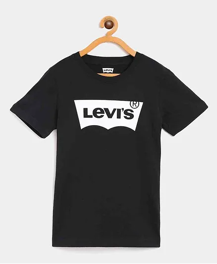 Levi's Half Sleeves Logo Printed Tee - Black