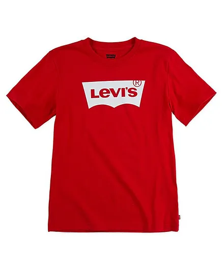 Levi's Half Sleeves Logo Printed Tee - Red
