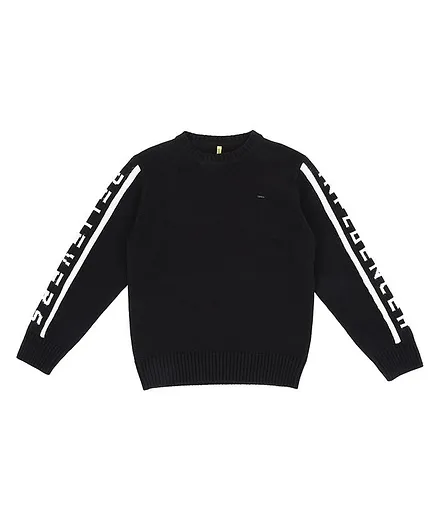 GINI & JONY Full Sleeves Pullover Sweater - Black