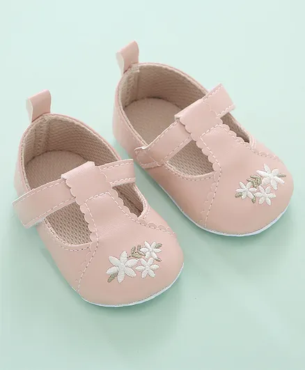 Buy Babyoye Booties Floral Embroidery - Pink for Girls (0-3 Months) Online,  Shop at  - 10198262