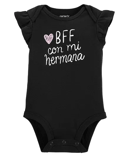Carter's BFF Con Mi Hermana Bodysuit - Black