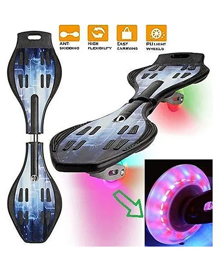 ADKD Wave Board with LED Lights on Wheels - Multicolor