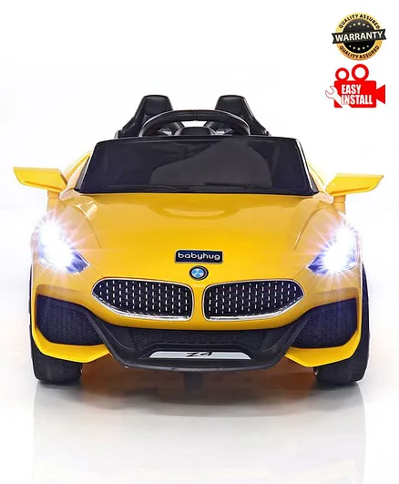 Babyhug Battery Operated Ride On Car With Light And Music - Yellow