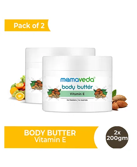 Mamaveda Vitamin E Body Butter Pack of 2 - 200 gm Each
