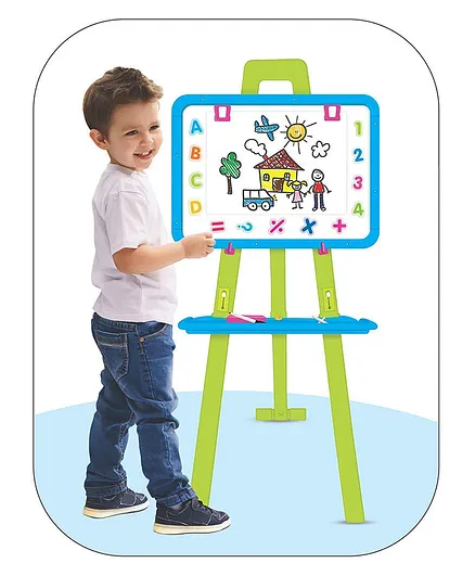 EYESIGN 8 in 1 Two way Easel Board with Stand - Blue & Green