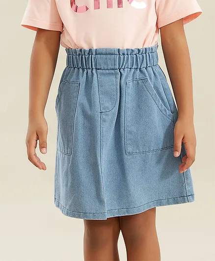 denim skirt stretch waist