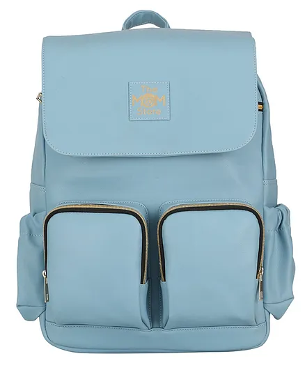 The Mom Store The Limited Edition Diaper Bag With Zipper - Blue