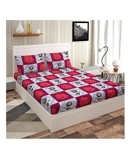 Skap Double Bedsheet With 2 Pillow Covers Floral Beauty Print - Multicolor