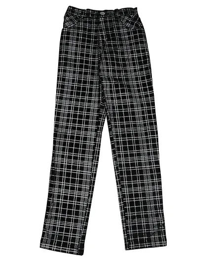 Actuel Full Length Checked Trouser - Black