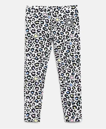 Converse Leopard Printed Full Length Leggings - White