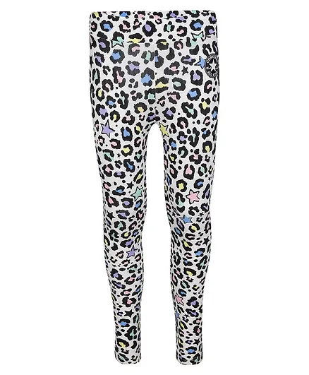 Converse Leopard Printed Full Length Leggings - White