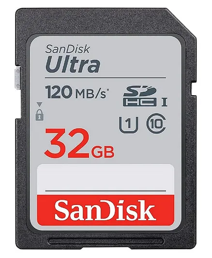 SanDisk Ultra SDHC UHS-I Card 32GB for DSLR Cameras - Silver