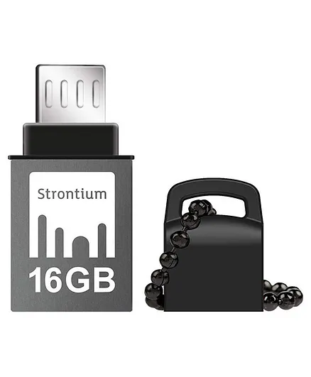 Strontium OTG USB 3.0 16 GB Pendrive - Black 