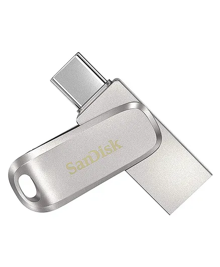 SanDisk Ultra Dual Drive Luxe Type C Flash Drive 128 GB - Silver