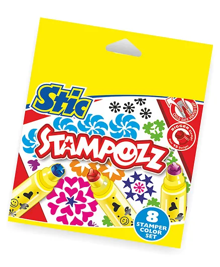 Stic Stamper Colour Pens Pack of 8 - Multicolour