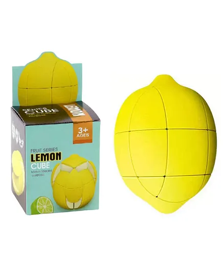 Adichai Lemon Shaped Rubic Cube Toy 3x3 Speed - Yellow