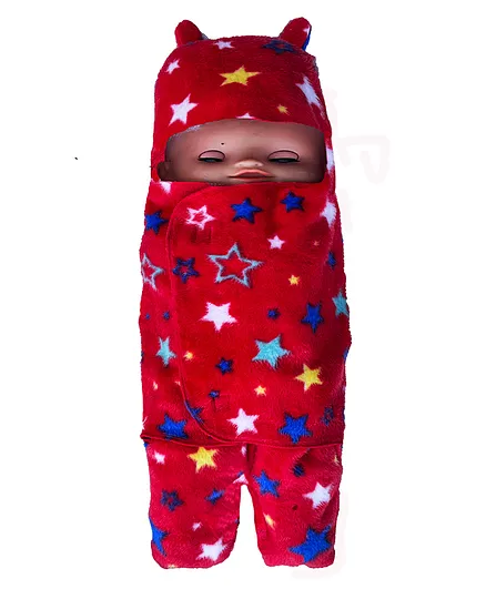 GOCHIKKO Baby Wearable Blanket Star Print - Red