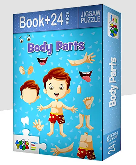 Advit Toys Body Parts Puzzle And Book Multicolour - 24 Pieces