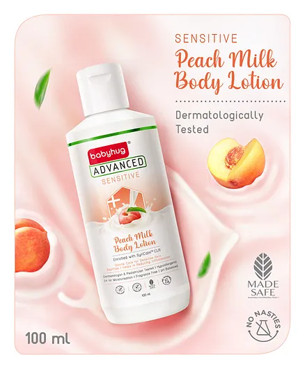 Babyhug Advanced Sensitive Peach Milk Body Lotion  - 100 ml