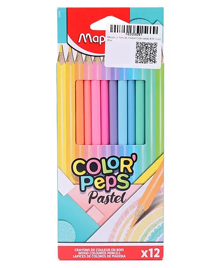 Maped Erasable Coloured Pencils 12 Shades - Multicolor