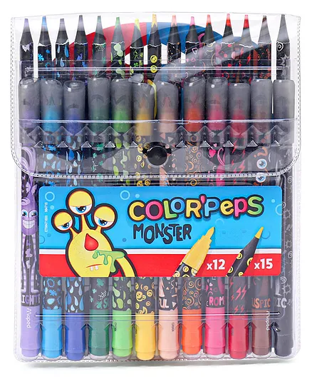 Maped Monster Pens and Pencils Pack of 27 - Multicolour