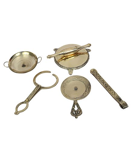 brass kitchen play set