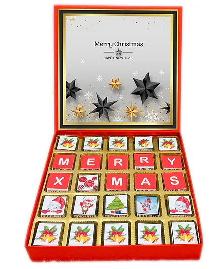 Expelite Merry Christmas & Happy New Year Chocolate Box - 400 gm