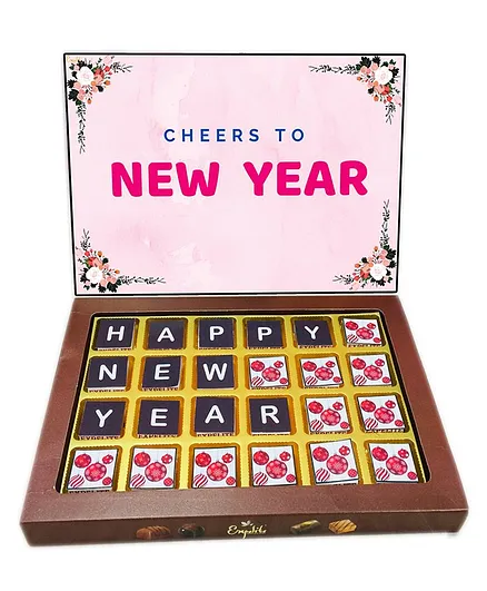 Expelite Cheers To New Year Chocolate Gift Box - 400 gm
